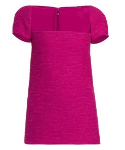 Valentino Short Sleeve Tweed Romper