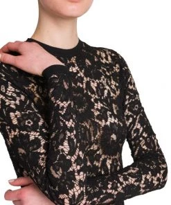 Valentino Long Sleeve Floral Lace Top -Valentino And AERIN unnamed file 102