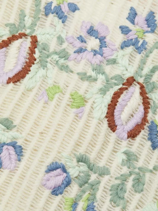 Valentino Floral-Embroidered Wool Pullover Sweater 8 Valentino Floral-Embroidered Wool Pullover Sweater - Image 6