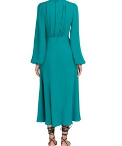 Valentino Pleated Silk Tieneck Dress -Valentino And AERIN unnamed file 1038