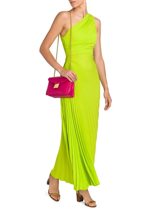 Valentino One-Shoulder Pleated Midi-Dress 4 Valentino One-Shoulder Pleated Midi-Dress - Image 2
