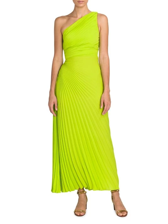 Valentino One-Shoulder Pleated Midi-Dress 5 Valentino One-Shoulder Pleated Midi-Dress - Image 3