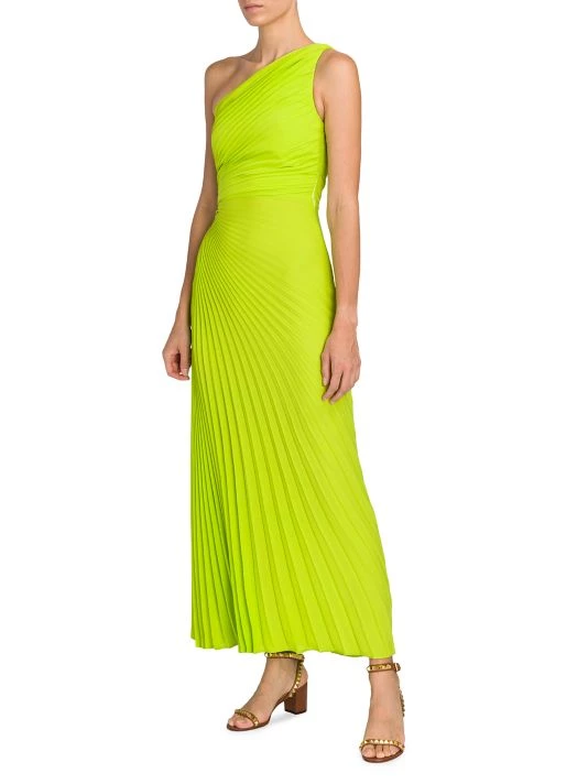 Valentino One-Shoulder Pleated Midi-Dress 6 Valentino One-Shoulder Pleated Midi-Dress - Image 4