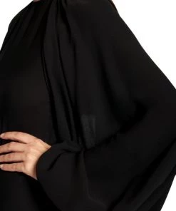 Valentino Puff-Sleeves Silk Georgette Midi Dress 12 Valentino Puff-Sleeves Silk Georgette Midi Dress -Valentino And AERIN unnamed file 1064