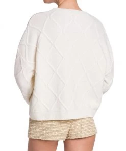 Valentino Crisscross & Logo-Embellished Sweater -Valentino And AERIN unnamed file 107
