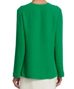 Valentino Cady Couture V-Neck Blouse -Valentino And AERIN unnamed file 113