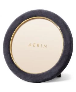 AERIN Valentina Velvet Round Frame