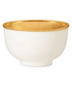 AERIN Elia 18K Yellow Goldplated & Ceramic Bowl