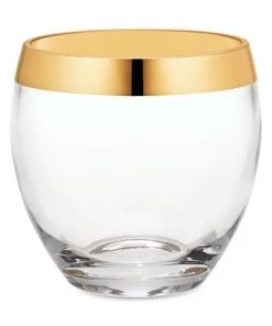 AERIN Gabriel 2-Piece 24K Gold & Glass Votive Set