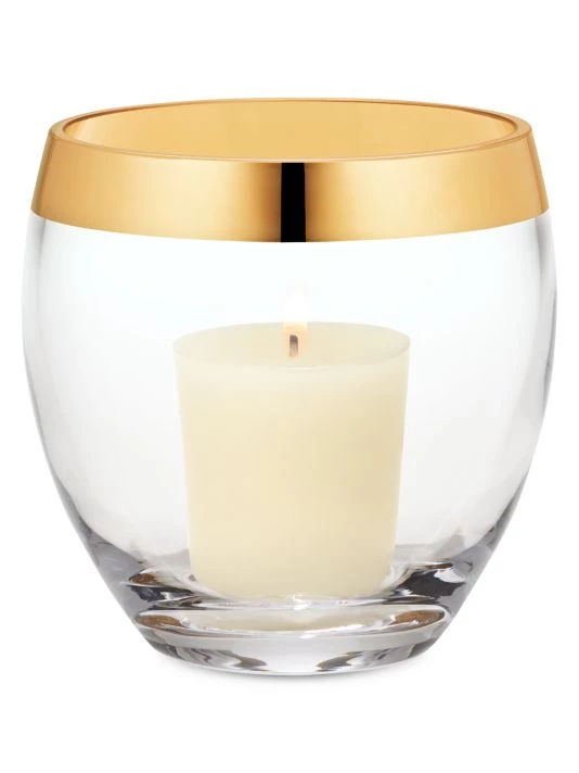 AERIN Gabriel 2-Piece 24K Gold & Glass Votive Set 4 AERIN Gabriel 2-Piece 24K Gold & Glass Votive Set - Image 2