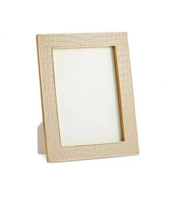 AERIN Croc-Embossed Leather Frame