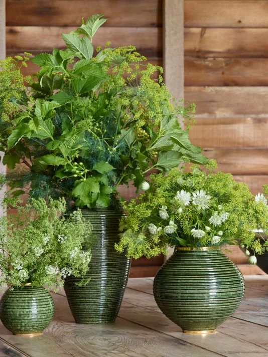 AERIN Calinda Round 10K Gold & Ceramic Vase 4 AERIN Calinda Round 10K Gold & Ceramic Vase - Image 2