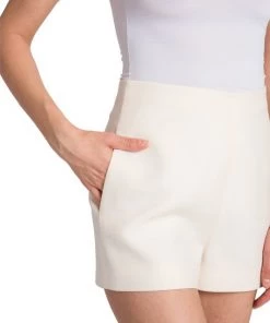 Valentino High-Waisted Crepe Couture Shorts -Valentino And AERIN unnamed file 133