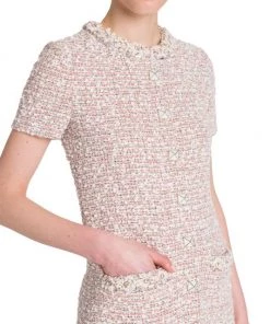 Valentino Tweed Geometric-Button & Crystal-Embellished Minidress -Valentino And AERIN unnamed file 139