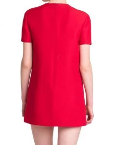 Valentino Logo-Embellished Crepe Minidress -Valentino And AERIN unnamed file 144