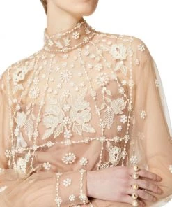 Valentino Sheer Floral-Embroidered Blouse -Valentino And AERIN unnamed file 150