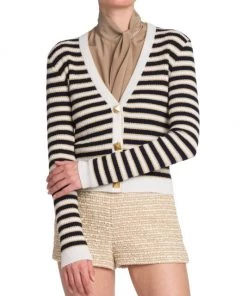 Valentino Striped Wool & Cashmere Cardigan -Valentino And AERIN unnamed file 153