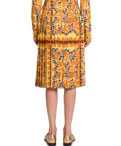 Valentino Pleated Logo-Print Midi-Skirt -Valentino And AERIN unnamed file 172