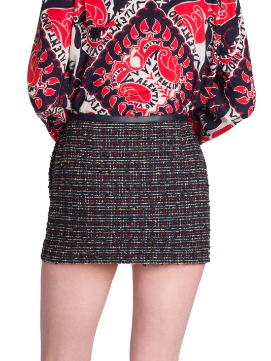 Valentino Tweed Metal-Logo Miniskirt 7 Valentino Tweed Metal-Logo Miniskirt - Image 5