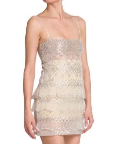 Valentino Tiered Crystal-Embroidered Minidress -Valentino And AERIN unnamed file 189