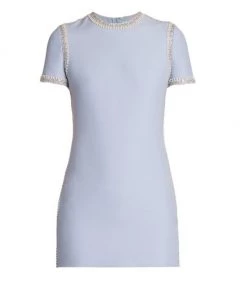 Valentino Imititation-Pearl-Embellished Minidress