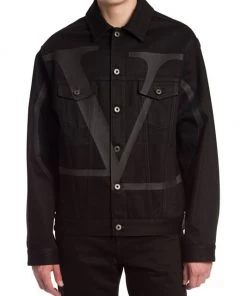 Valentino Logo Jean Jacket For Men 8 Valentino Logo Jean Jacket For Men -Valentino And AERIN unnamed file 2