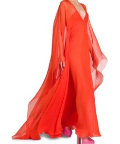 Valentino Sheer Cape Sleeve Gown 11 Valentino Sheer Cape Sleeve Gown -Valentino And AERIN unnamed file 201
