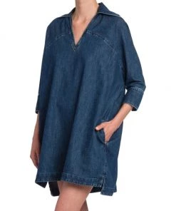 Valentino Boxy Denim Mini-Dress -Valentino And AERIN unnamed file 207