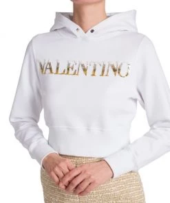 Valentino Cropped Sequin-Embroidered Logo Hoodie -Valentino And AERIN unnamed file 216