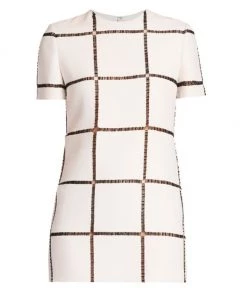 Valentino Semi-Sheer Bead-Embroidered Minidress