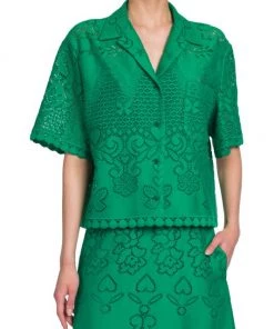 Valentino Openwork Button Down Shirt -Valentino And AERIN unnamed file 237