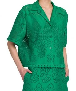 Valentino Openwork Button Down Shirt -Valentino And AERIN unnamed file 238