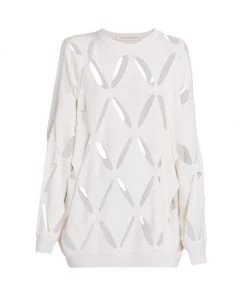 Valentino Cut-Out Oversized Wool Sweater