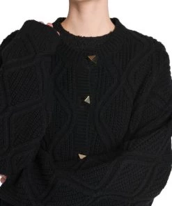 Valentino Boxy Virgin Wool & Cashmere Cardigan -Valentino And AERIN unnamed file 276