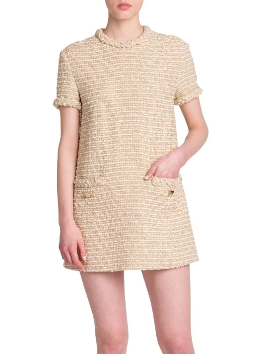 Valentino Tweed Button-Embellished Minidress 5 Valentino Tweed Button-Embellished Minidress - Image 3
