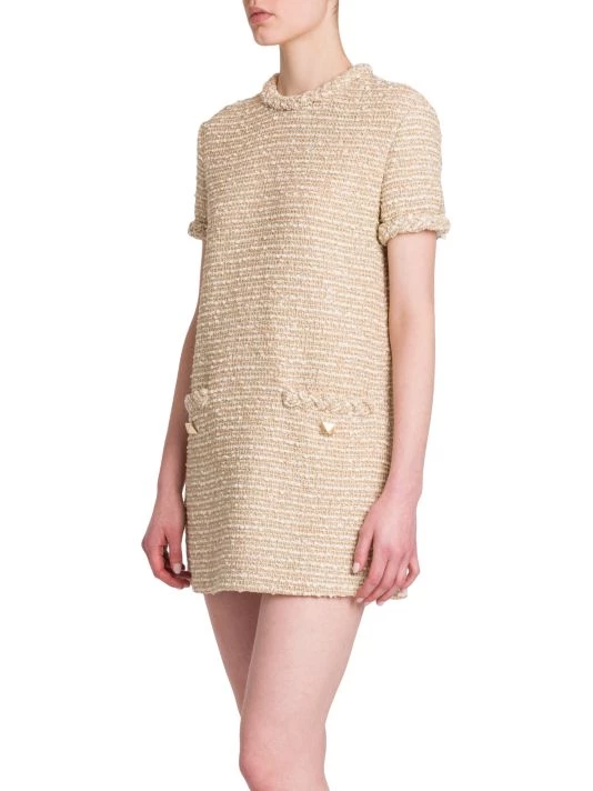 Valentino Tweed Button-Embellished Minidress 6 Valentino Tweed Button-Embellished Minidress - Image 4