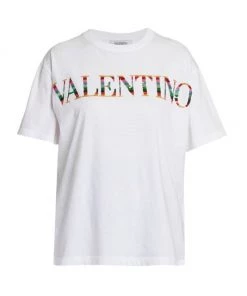 Valentino Sequin-Embellished Logo T-Shirt
