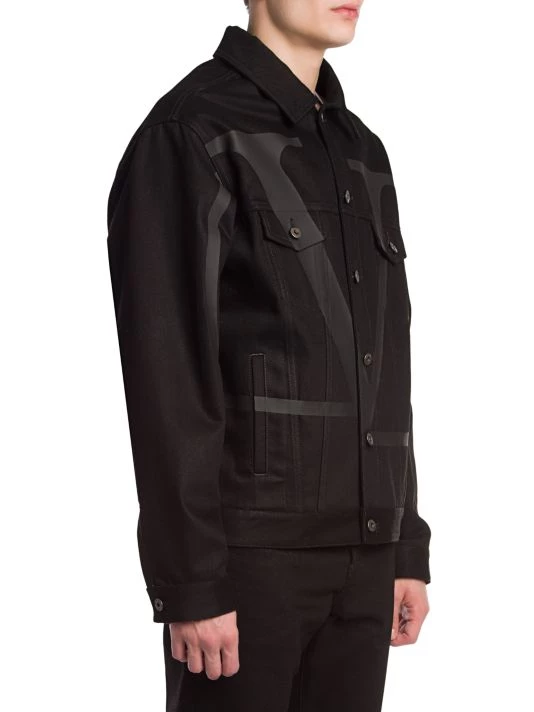 Valentino Logo Jean Jacket For Men 5 Valentino Logo Jean Jacket For Men - Image 4