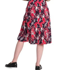 Valentino Printed Pleated Logo-Waist Skirt -Valentino And AERIN unnamed file 306