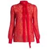 Valentino Floral-Lace & Tie-Neck Blouse -Valentino And AERIN unnamed file 325