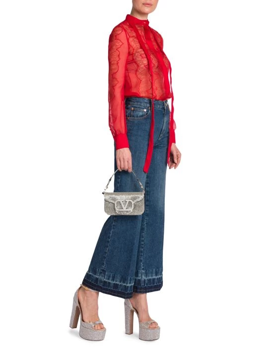 Valentino Floral-Lace & Tie-Neck Blouse 4 Valentino Floral-Lace & Tie-Neck Blouse - Image 2