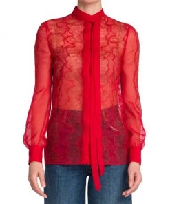 Valentino Floral-Lace & Tie-Neck Blouse 10 Valentino Floral-Lace & Tie-Neck Blouse -Valentino And AERIN unnamed file 327