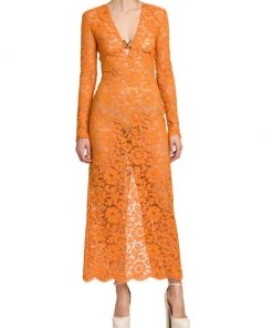 Valentino Lace V-Neck Midi-Dress -Valentino And AERIN unnamed file 333