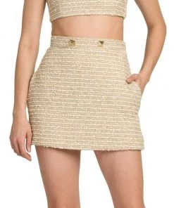 Valentino Tweed Studded Miniskirt -Valentino And AERIN unnamed file 344
