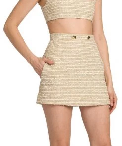 Valentino Tweed Studded Miniskirt -Valentino And AERIN unnamed file 345