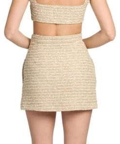 Valentino Tweed Studded Miniskirt -Valentino And AERIN unnamed file 346