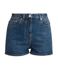Valentino High-Waisted Denim Shorts