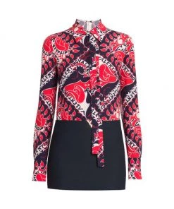 Valentino Mixed-Media Logo-Print Minidress