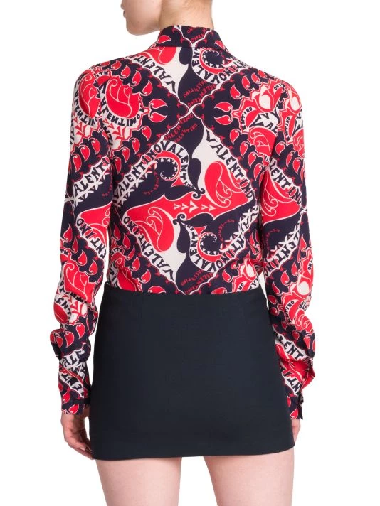 Valentino Mixed-Media Logo-Print Minidress 7 Valentino Mixed-Media Logo-Print Minidress - Image 5