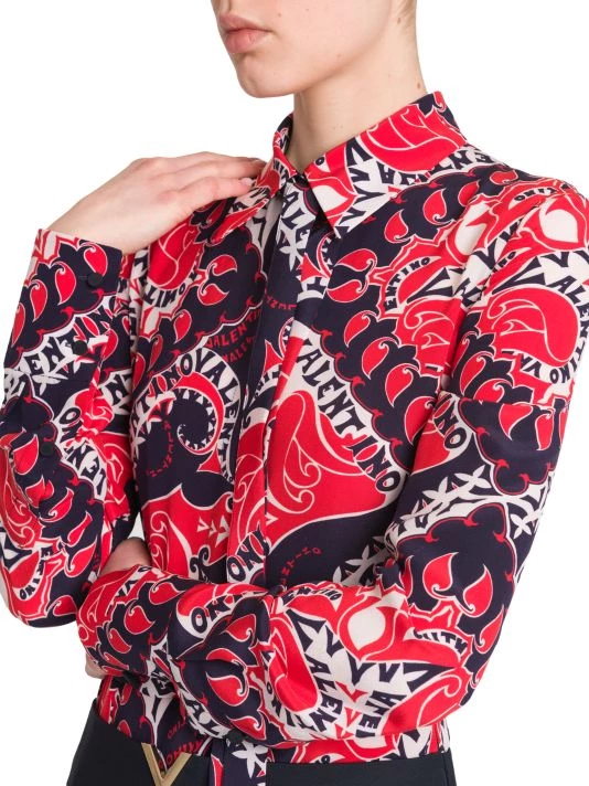 Valentino Mixed-Media Logo-Print Minidress 8 Valentino Mixed-Media Logo-Print Minidress - Image 6